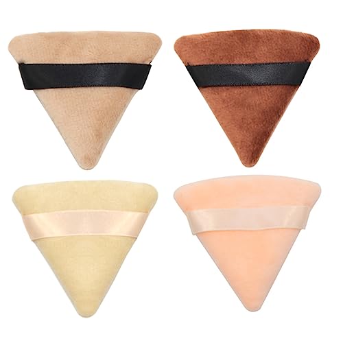 BESTYASH Beauty Sponges Makeup Tool 4pcs Triangle Makeup Facial Powder Puff Gentle Skin-friendly Easy to Clean for Use