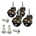 Skelang 1.5 Inch Ball Caster Stem Caster Wheel with Sockets, Vintage Antique Swivel Caster for Furniture, Sofa, Chair, Cabinet, Pack of 4
