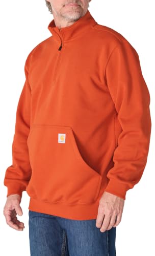 Image of Carhartt Men's Marquette 1 /4-Zip Mock-Neck Sweatshirt