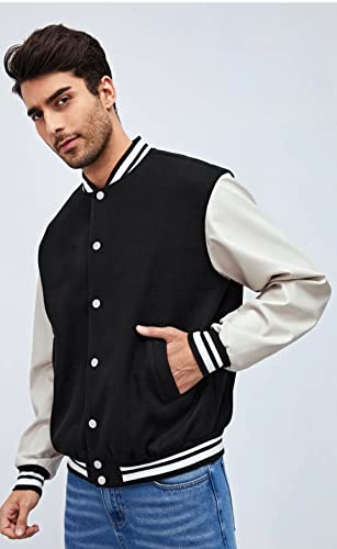 Image of BE SAVAGE Men's Regular Bomber Varsity Jacket
