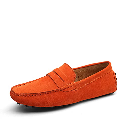 Mens Casual Dress Moccasins Suede Leather Driving Penny Loafers Boat Shoes