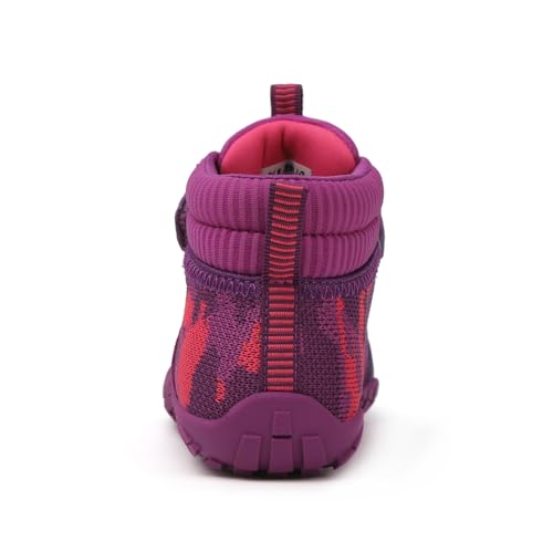 Image of KUBUA Kids High Top Barefoot Shoes Boys Girls Minimalist Zero Drop Sneakers | Wide Toe Box, Padded Collar for Ankle Support, Non-Slip, Hiking, Tennis, Walking, School, Wrestling, Gym, Little Kid, Big Kid