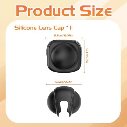 Image of Action Pro Silicone Lens Cover, Anti-Scratch Silicone Lens Cap Compatible with Insta360 X4 (Black)