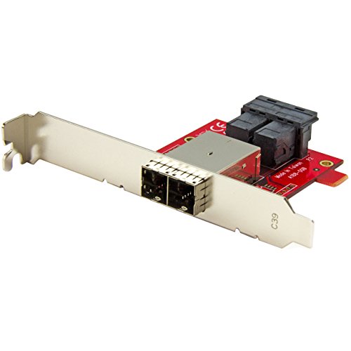 StarTech.com Mini-SAS Adapter - Dual SFF-8643 to SFF-8644 - with Full and Low-Profile Brackets - 12Gbps (SFF86448PLT2)