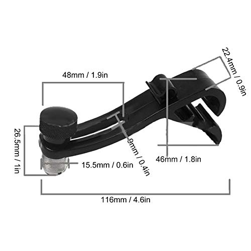 Watris Veiyi Drum Microphone Clips - 4pcs Shockproof Drum Mic Securing Clamp Mounts