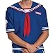 Disguise Stranger Things Steve Scoops Ahoy Costume, Official Stranger Things Costume with Top and Hat, Adult Size (50-52)