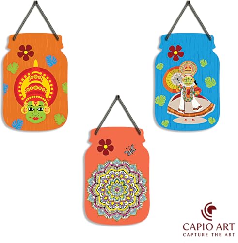 Image of CAPIO ART Welcome Wooden Quote Wall Hanging Decoration Items for Home Decor | Mdf Art for Living Room & Bedroom | Decorative Item for Office & House | Gifts Modern Wood Hanger - Jar