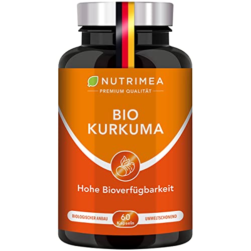 KURKUMA BIO Kapseln Hochdosiert mit 95% Extrakt | 1 Kapsel/Tag - 3 MONATSVORRAT | Curcuma 100% VEGAN mit Piperin (schwarzer Pfeffer) | Höchste Bioverfügbarkeit & Curcumin Gehalt Cover