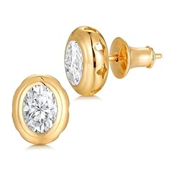 Moissanite - Oval Cut - Yellow Gold