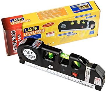 HONGCI Multipurpose Laser Level with 8ft/250cm Standard Metric Tape Ruler,Spirit Level Laser,Measuring Tape,Good for Hang Photos,Install Shelves,Lay Floors,Hang Wallpaper