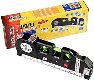 HONGCI Multipurpose Laser Level with 8ft/250cm Standard Metric Tape Ruler,Spirit Level Laser,Measuring Tape,Good for Hang Photos,Install Shelves,Lay Floors,Hang Wallpaper
