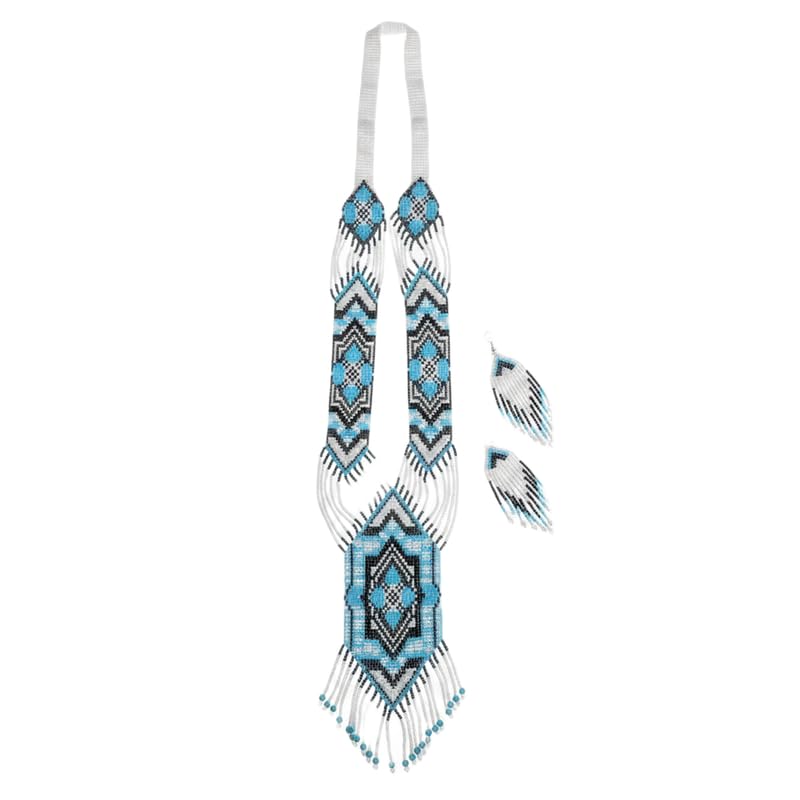 Joyería tradicional ucraniana gerdan LKBEADS de cuentas hecha a mano multicolor