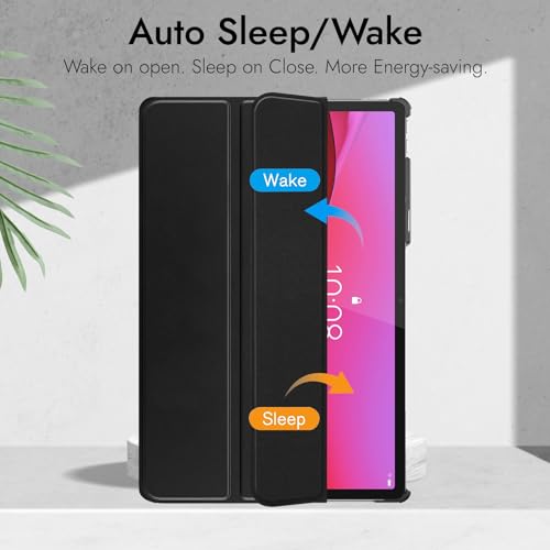 Image of Robustrion Cover Case for Lenovo Yoga Tab Plus 12.7 inch Cover, Trifold Cover Case for Lenovo Yoga Tab Plus Cover 12.7 inch [Auto Sleep Wake Support] - Black