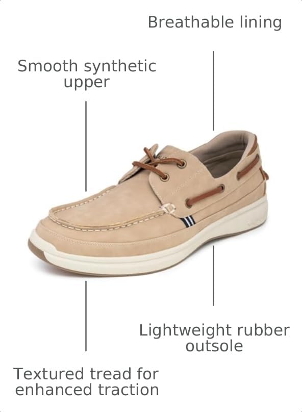 Image of Nautica Men's Lace-Up Moccasin Boat Shoes - Cushioned Insole Casual Deck Loafers for Walking Comfort - Zapato