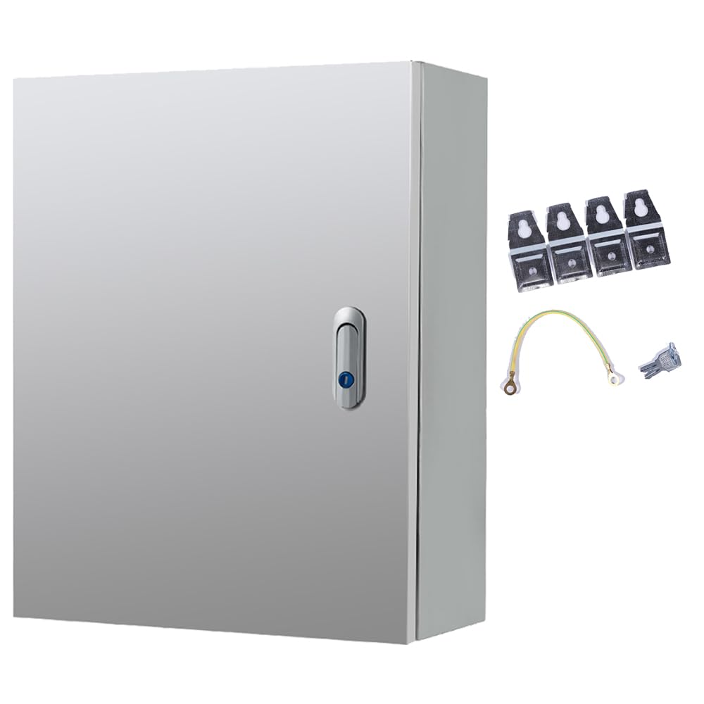 Boîte électrique en acier robuste 40x30x20cm avec plaque amovible