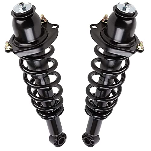 Detroit Axle - FWD Rear Driver & Passenger Side Complete Quick Strut & Spring Assembly Replacement for Pontiac Vibe Toyota Corolla Matrix - 2pc Set
