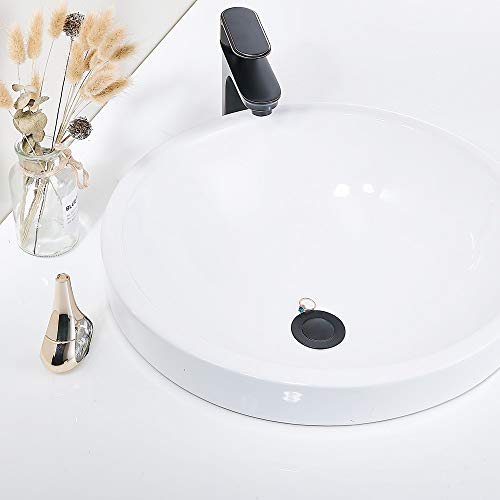 REGALMIX Oil Rubbed Bronze Pop UP Drain, Bathroom Vessel Lavatory Vanity Faucet Sink Stopper, Built-In Anti-Clogging Strainer, Fits Standard Drain Hole(1-1/2