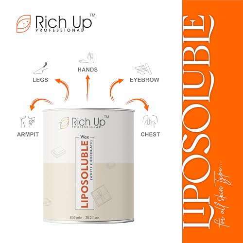 Image of Liposoluble White Chocolate Wax, 800ml, Pre-Waxing Rosemary Gel Set, 60ml, Professional Salon Use | Get 60 ml After Wex Oil & Gel Free