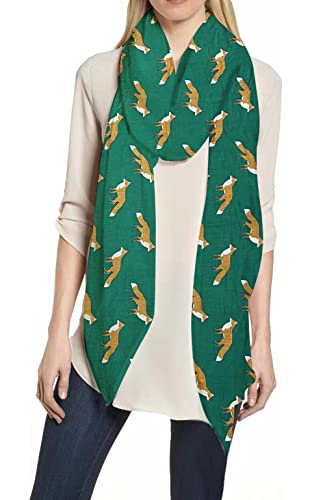 Lina & Lily Fox Animal Print Women's Scarf Shawl Wrap Lightweight