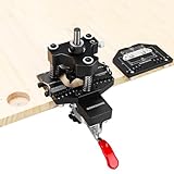 GOINGMAKE 3-Axis Concealed Hinge Jig Ultra with Extra Hinge Screw Hole Guide and Quick Clamp,Metal Cabinet Hinge Jig,35mm Cabinet Door Hinge Jig Drill Guide,Woodworking Cabinet Doors Mounting Tool