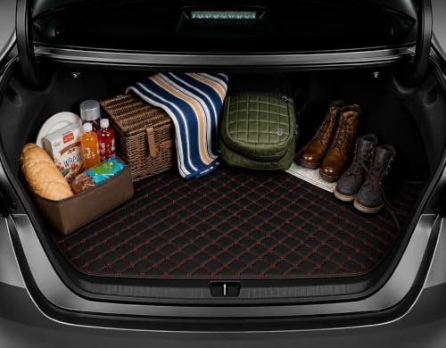 Image of Car Boot Mat for Hyundai I20 2015 to 2019 | Black with Red