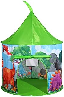 SOKA Dino Dinosaur Play Tent Portable Foldable Green Pop Up Play Teepee Indoor or Outdoor Garden Playhouse Tent Carry Bag for Children Boys Girls Toddler