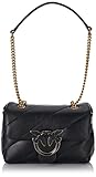 borsa pinko bianca e nera mini Pinko Love Mini Puff Maxi Quilt Je 2, Borsa Donna, Z99Q_Nero-Antique Gold, U