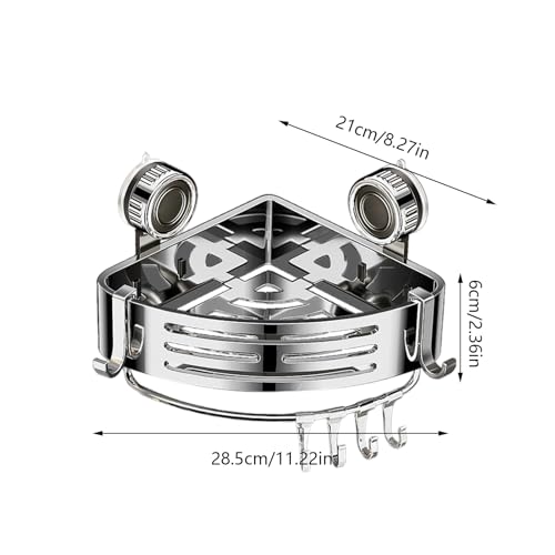 Étagère de douche d'angle Teksome en râtelier murale moderne pour salle de bain - 6
