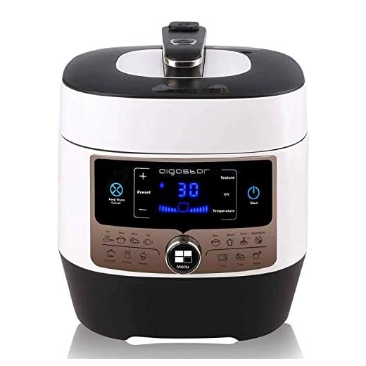 Aigostar Panda 30Hgz - Olla A Presión Multifunción Y Cocinado Lento, 14 Funciones Programables Con Gran Panel Led, Recipiente En Acero Inoxidable De 6 Litros, Potencia De 1000 Watios,Calidad Exclusiva