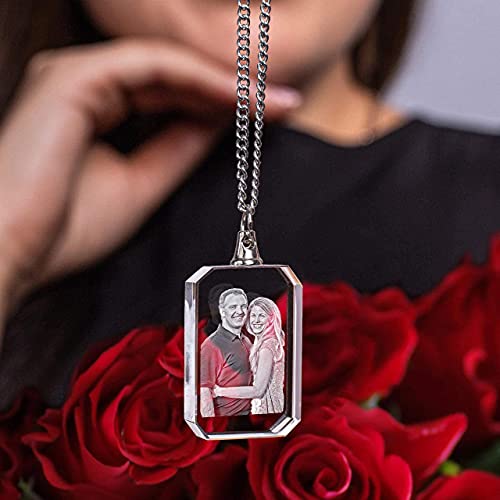 ArtPix 3D Crystal Photo, Personalized Necklace Gift, Customized Gifts for Mom, Women, Wife, Her, Grandma, Great Custom Gifts With Your Own Photo, Memorial Picture Necklace4