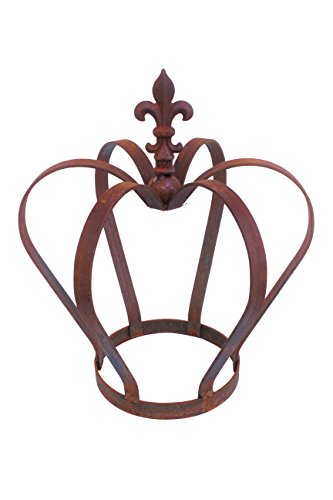 Couronne de jardin en fer patiné massif - 40 cm x 35 cm