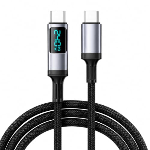 Image of 240W USB C to USB C Cable with LED Display 2M PD 3.1 Fast Charging Cable
