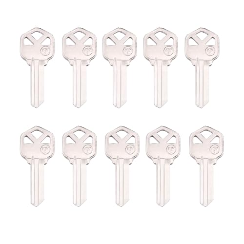 KW1 Brass Blank Key Blanks 10 Pack of Uncut Blank Keys Copper Structures Blank Keys