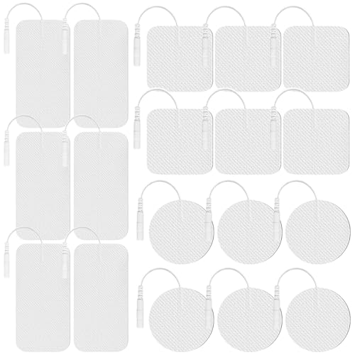 30 almohadillas de electrodos TENS, 5 x 10 mm, electrodos tens, dispositivo de electrodos, reutilizables, almohadillas para aliviar los músculos, las caídas y el dolor en las articulaciones,