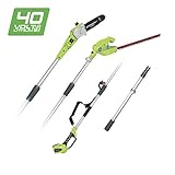[page_title]-Greenworks Tools Akku-Hochentaster u. Teleskop Heckenschere 2in1 G40PSH (Li-Ion 40 V 51cm/20cm Schwertlänge 18 mm Schnittstärke 240 cm Teleskopstange ohne Akku und Ladegerät)