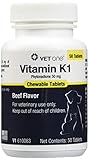 Vet One Vitamin K1 Chewable Tablets, Phytonadione 50mg, 50 Beef Flavor Tablets