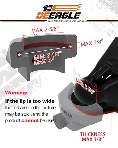 Image of DEEAGLE Trailer Locks Ball Hitch Fits 2-5 /16 inch Couplers | Heavy Duty Trailer Hitch Locks, Anti-Theft Ball Hitch Lock for RV Travel Trailer, Grey