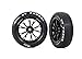 Traxxas 9474 Tires & Wheels, Assembled, glued (Weld Gloss Black Wheels, Tires, Foam Inserts) (Front) (2)