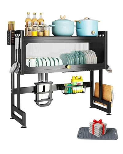 BittPicc Over The Sink Dish Drying Rack 3-Tier Dish Drainer ...