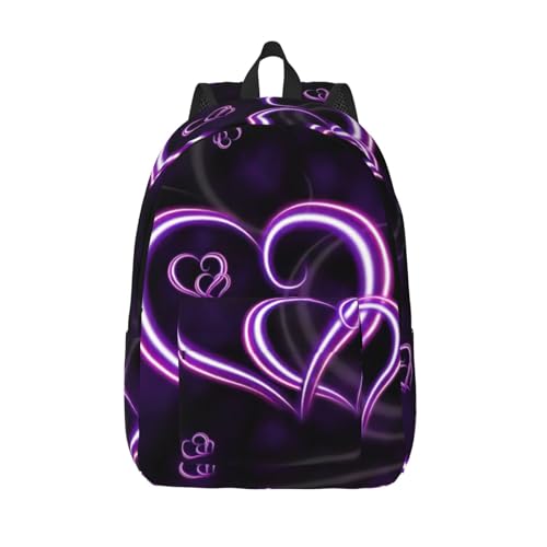 Mochila de viaje para mujer con compartimento de laptop y estampado lila