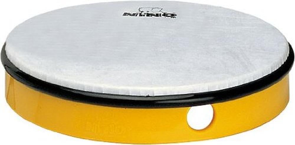 Nino Percussion Hand Drum Instrument - Große Handtrommel für Kinder ab 5 Jahren - Durchmesser 10 Zoll (ca. 25 cm) - Kunststoff, Rot (NINO5R)