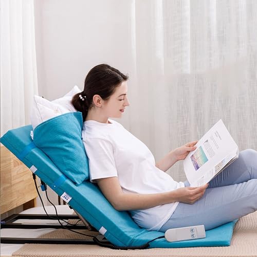 Electric Pillow Lifter for Elderly - Adjustable Bed Backrest with Neck Head and Lumbar Support - Portable Sit-Up Back Rest Chair for Medical Use