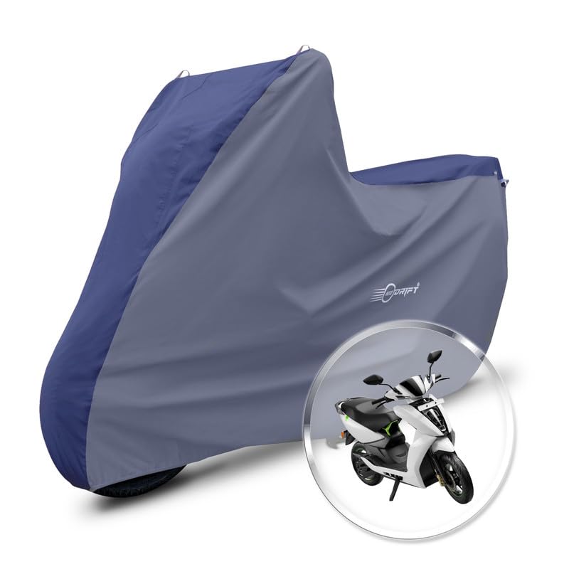 Image of Neodrift 'SuperMax' Bike Cover Suitable for Ather 450 (All-Weather Motorcycle Protection, Water & UV Resistant, Dustproof, Windproof) (Colour: Blue - L.Gray)