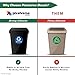 Trash Recycle Compost Stickers - 4x4 Round Decals, 6 Pack Set - Easy to Apply, UV-Resistant for Effective Indoor & Outdoor Waste Management in Kitchens, Offices, and Public Spaces