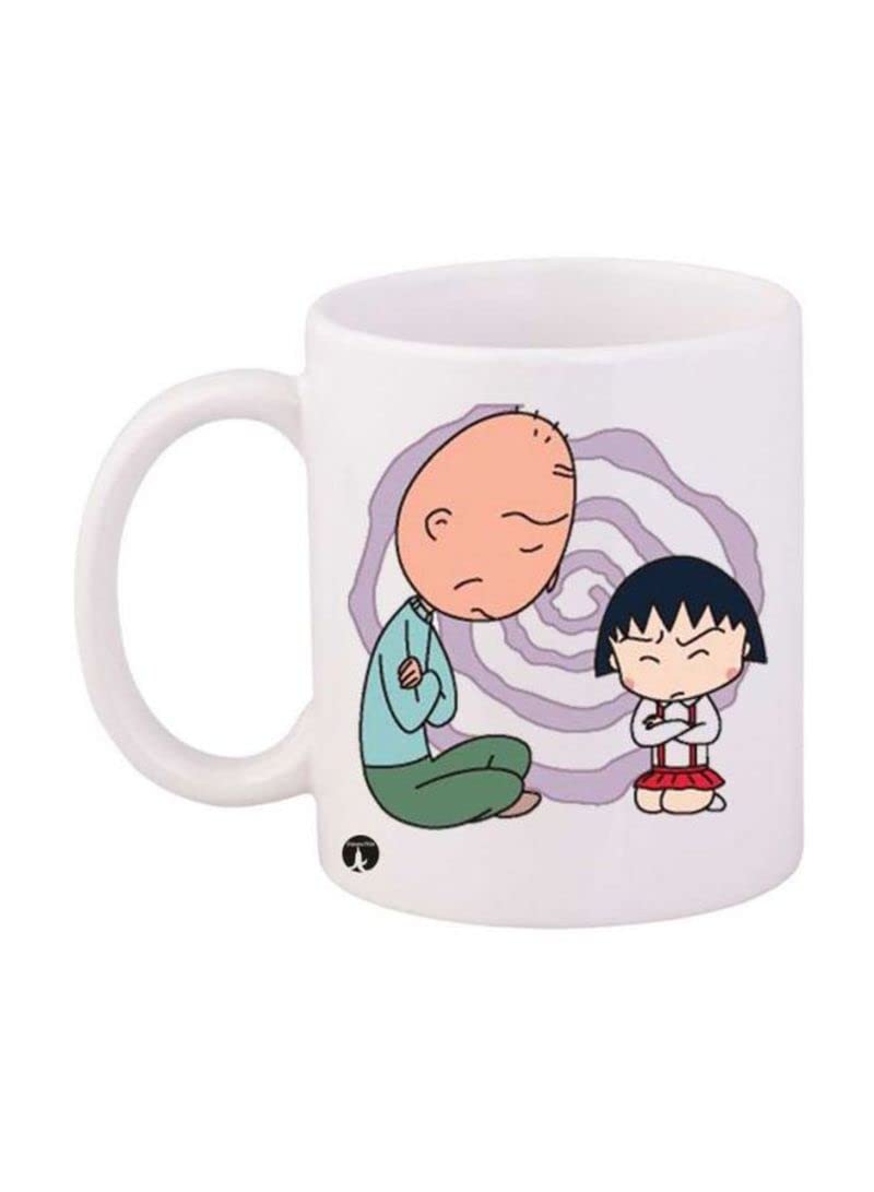 RYN PRINTED/Anime Chibi Marukoo Chan Mug White Blue Purple Standard Size