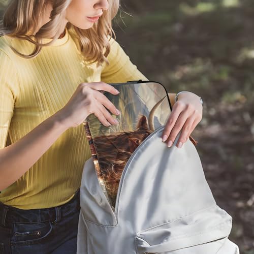 Funda para portátil de 13-14 pulgadas impermeable con diseño de ganado miniatura 6