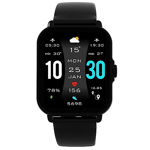 Maxima Fusion 1.96″ HD Display Smart Watch- Advanced Bluetooth Calling| Metallic Build| 600 Nits| 8 Days Battery| Sports Modes| Heart Rate,SpO2 Monitoring,Sleep Tracking| AI Voice Assistant Smartwatch