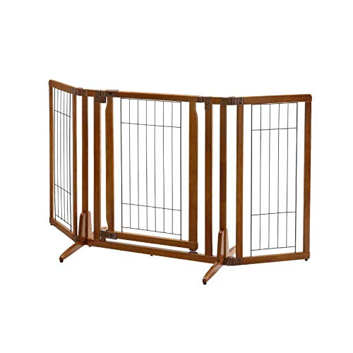 Amazon.co.jp: 木製おくだけドア付ペットゲートH レギュラー ブラウン