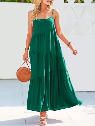 Image of ANRABESS Women Summer Casual Loose Sleeveless Sundress Spaghetti Strap Flowy Boho Linen Beach Vacation Maxi Long Dress