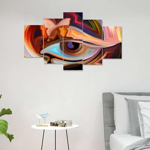 Image of heaven'craftz Set of Five Framed Painting for Wall Decoration, 3D Paintings for Home Decoration, Paintings for Living Room, Bedroom Big Size (75 X 43 CM) 45